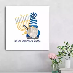 Hanukkah Decorations>Kirklands Home Shine Bright Menorah Gnome Canvas Art Print