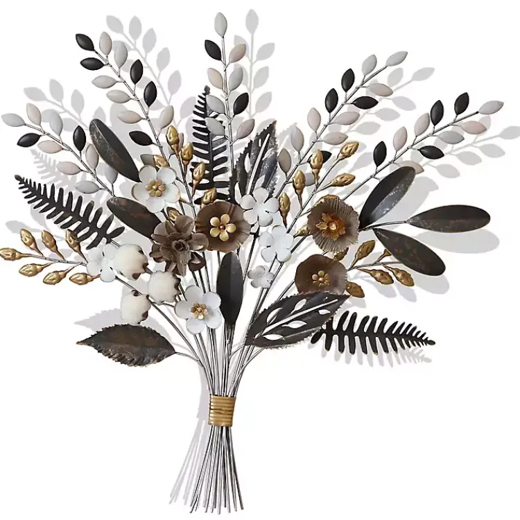 Kirklands Home Shining Golden Floral Bouquet Wall Decoration Discount