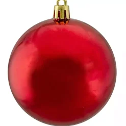 Christmas Ornaments>Kirklands Home Shiny Shatterproof Ball Ornaments, Set of 32 Red