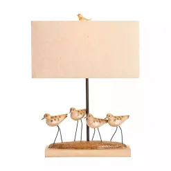 Kirklands Home Shore Birds Hand Carved Table Lamp Tan Best