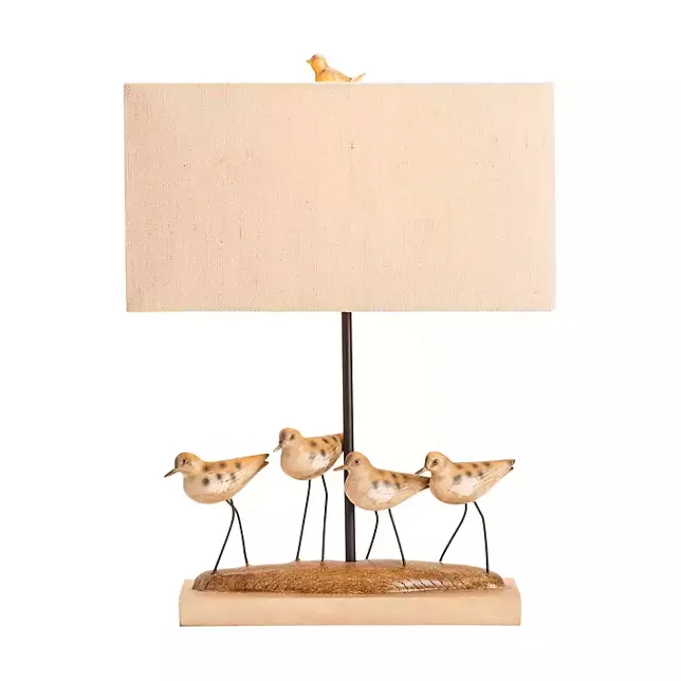 Kirklands Home Shore Birds Hand Carved Table Lamp Tan Best
