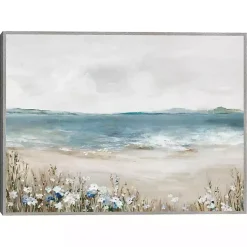 Kirklands Home Shoreline Splendor Framed Canvas Art Print Blue New