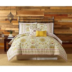 Kirklands Home Shyla Yellow Vinework Queen 5-pc. Comforter Set New