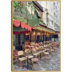 Kirklands Home Sidewalk Cafe Framed Canvas Art Print Online