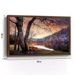 Kirklands Home Silence of Sunset Framed Canvas Art Print New