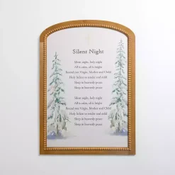 Christmas Art & Wall Decor>Kirklands Home Silent Night Arch Beaded Wall Plaque