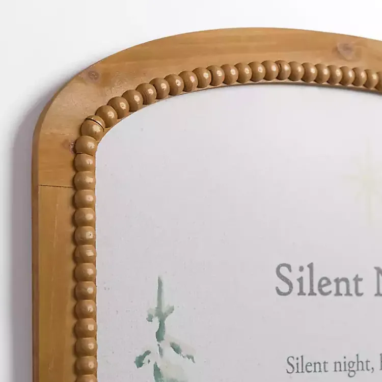 Christmas Art & Wall Decor>Kirklands Home Silent Night Arch Beaded Wall Plaque
