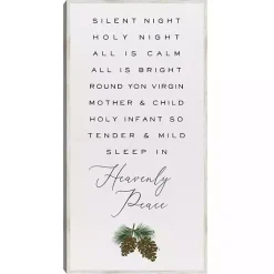 Christmas Art & Wall Decor>Kirklands Home Silent Night Christmas Canvas Wall Plaque