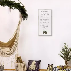 Christmas Art & Wall Decor>Kirklands Home Silent Night Christmas Canvas Wall Plaque