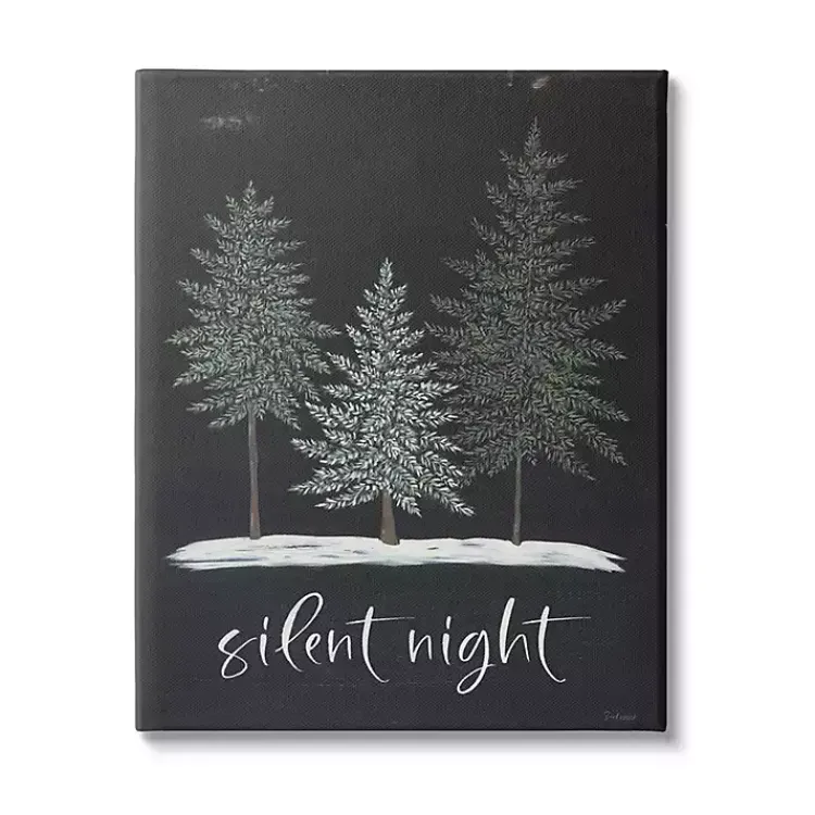 Christmas Art & Wall Decor>Kirklands Home Silent Night Forest Canvas Wall Plaque