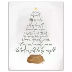 Christmas Art & Wall Decor>Kirklands Home Silent Night Tree Canvas Art Print