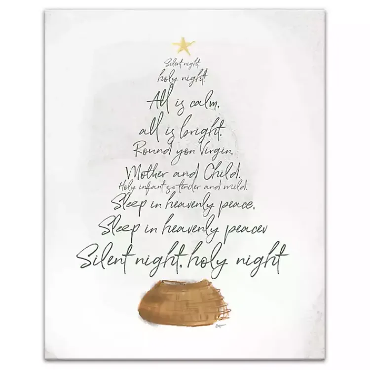Christmas Art & Wall Decor>Kirklands Home Silent Night Tree Canvas Art Print