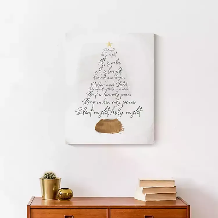 Christmas Art & Wall Decor>Kirklands Home Silent Night Tree Canvas Art Print