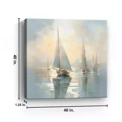 Kirklands Home Silent Sailing Canvas Art Print Blue Best