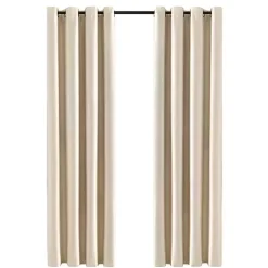 Kirklands Home Silky Wheat Blackout Curtain Panel, 95 in. Gold