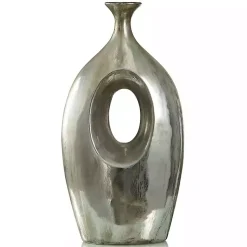 Vases>Kirklands Home Abstract Contemporary Vase, 22 in. Silver