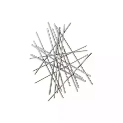 Kirklands Home Abstract Metal Bar Wall Plaque Silver New