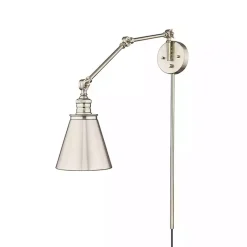 Sconces>Kirklands Home Adjustable Swing Arm Wall Sconce Silver