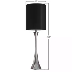 Kirklands Home Silver and Tapered Table Lamps, Set of 2 Black Outlet