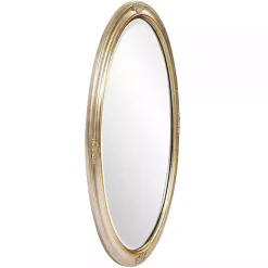 Kirklands Home Silver and Gold Carlton Oval Wall Mirror New