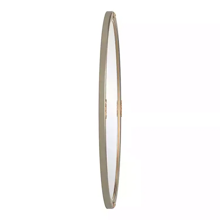 Kirklands Home Silver and Gold Carlton Oval Wall Mirror New