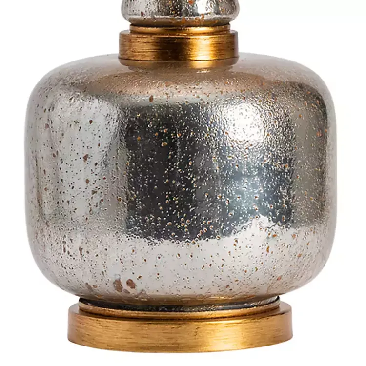 Kirklands Home Silver and Gold Mercury Glass Table Lamp White