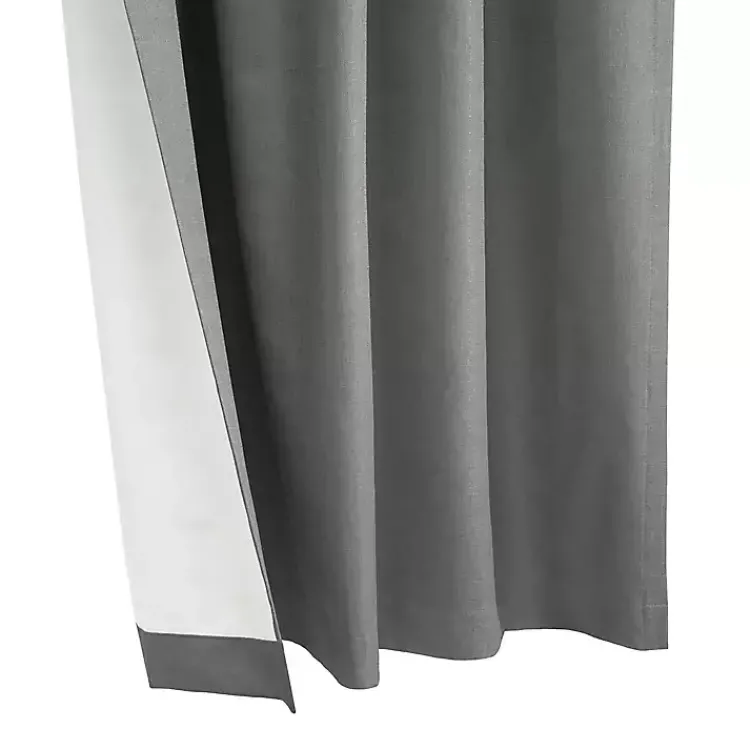 Kirklands Home Silver Baxter Blackout Curtain Panel, 84 in. Gray Hot