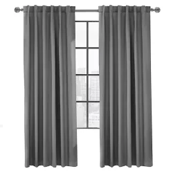 Kirklands Home Silver Baxter Blackout Curtain Panel, 95 in. Gray