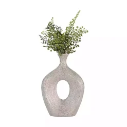 Vases>Kirklands Home Beaded Cut Out Vase SIlver