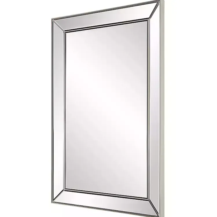 Kirklands Home Bevel Rectangle Wall Mirror Silver Best