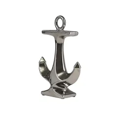 Statues & Figurines>Kirklands Home Ceramic Anchor Statue, 10 in. Silver