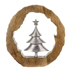Christmas Decorations>Kirklands Home Silver Christmas Tree Wooden Frame Decoration