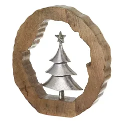 Christmas Decorations>Kirklands Home Silver Christmas Tree Wooden Frame Decoration