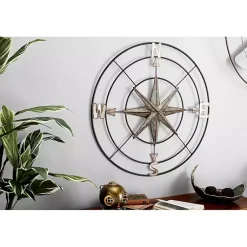 Kirklands Home Compass Rose Outdoor Plaque Silver Discount