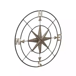 Kirklands Home Compass Rose Outdoor Plaque Silver Discount