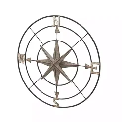 Kirklands Home Compass Rose Outdoor Plaque Silver Discount