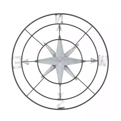 Kirklands Home Compass Rose Outdoor Plaque Silver Discount