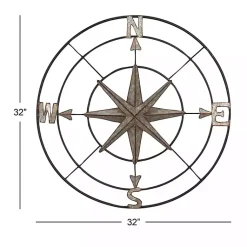 Kirklands Home Compass Rose Outdoor Plaque Silver Discount