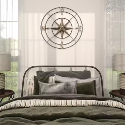 Kirklands Home Compass Rose Outdoor Plaque Silver Discount