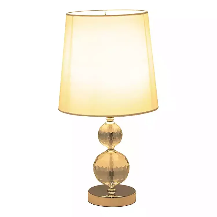 Kirklands Home Silver Crystal Orb Table Lamps, Set of 2 White Clearance