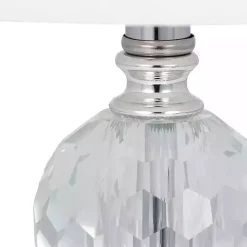 Kirklands Home Silver Crystal Orb Table Lamps, Set of 2 White Clearance