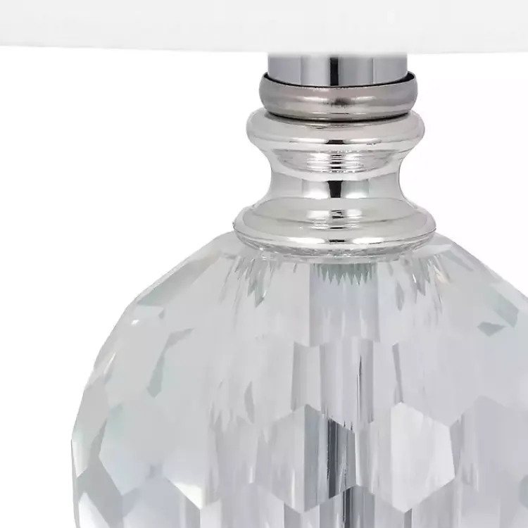 Kirklands Home Silver Crystal Orb Table Lamps, Set of 2 White Clearance