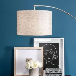 Kirklands Home Curved Floor Lamp with Marble Base Silver Discount