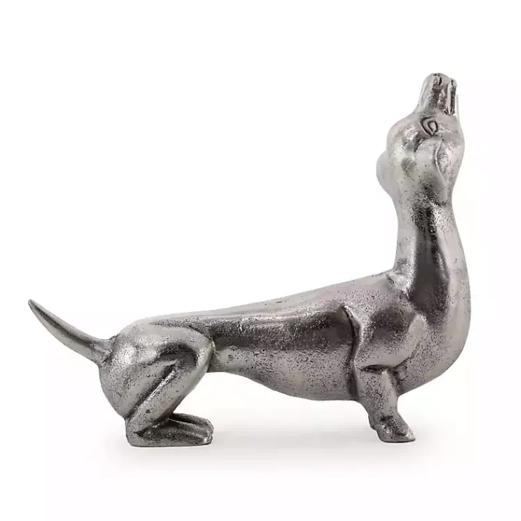Statues & Figurines>Kirklands Home Dachshund Figurine SIlver