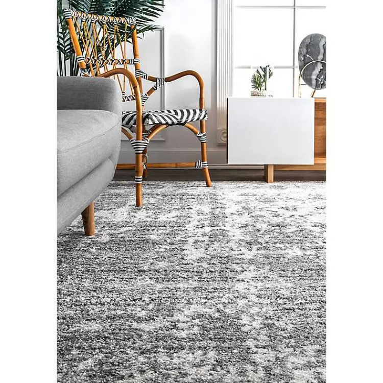 Kirklands Home Silver Deena Abstract Area Rug, 5x8 Hot