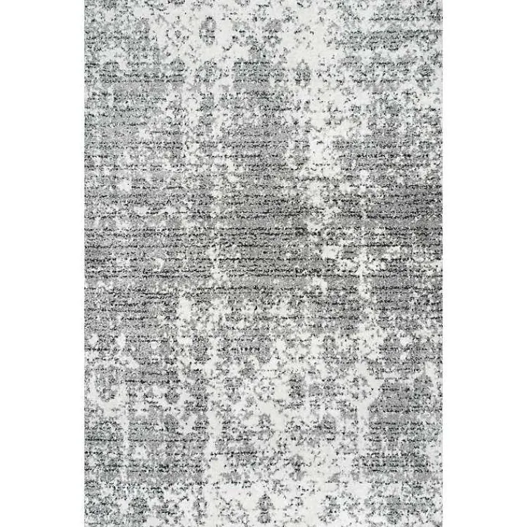 Kirklands Home Silver Deena Abstract Area Rug, 7x9 New