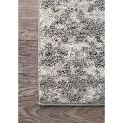 Kirklands Home Silver Deena Abstract Area Rug, 7x9 New