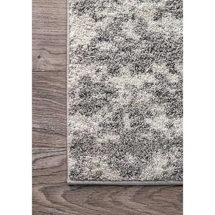 Kirklands Home Silver Deena Abstract Area Rug, 7x9 New