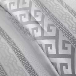 Kirklands Home Silver Geometric Stripes 7-pc. Queen Comforter Set
