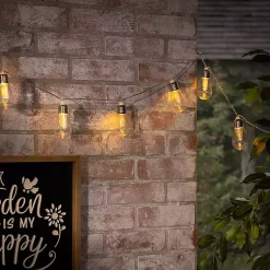 Kirklands Home Glass Bulb Solar Outdoor String Lights Silver Sale